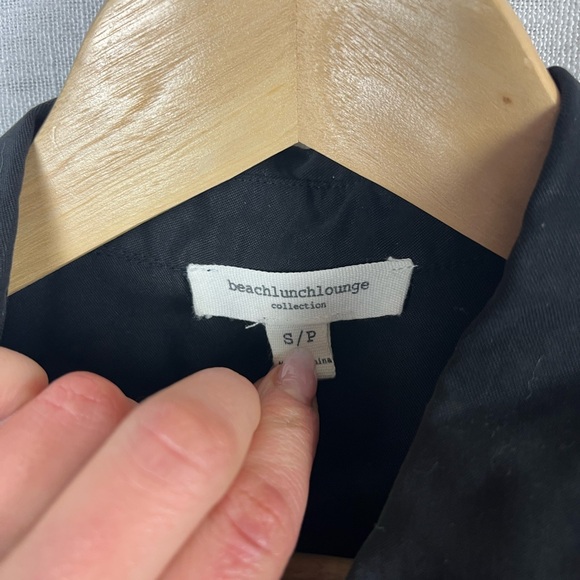 beachlunchlounge Black Blouse Floral Embroidered Boho Vintage Size S - Picture 4 of 4